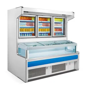 2.0m Freezing Open Showcase Ice Cream and Beverage Display