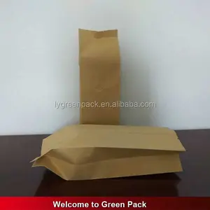 Gusset Samping Kantong Kopi Kertas Kraft Aluminium Foil dengan Katup/Kantong Kemasan Kopi