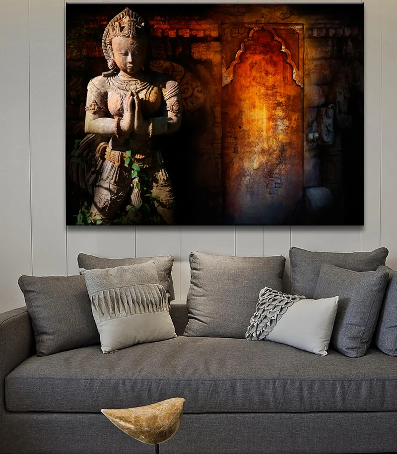 De Pared decoración del hogar Decoración foto Buda, arte de la lona