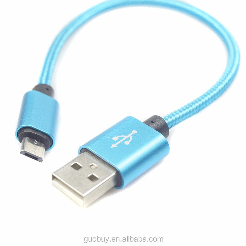 Портативный мини-внешний аккумулятор 5 В/2 А, 20 см, зарядный шнур, Плетеный Micro USB кабель для синхронизации данных и зарядки, провод для планшета Android