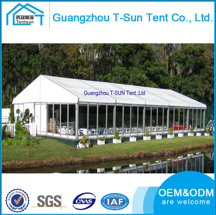 OEM ODM Offrir SGS Approuvé 30*35 M Verre Mur Événement Tente Chapiteau Auvent de Banquet