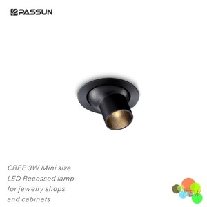 Plafonnier led <span class=keywords><strong>noir</strong></span> anodisé en aluminium avec trois têtes réglables, nouveau modèle, 9w - Product Image 5