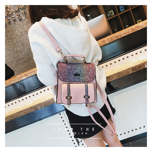 Wholesale Women Girls Bling Flap <strong>Backpack</strong> Shoulder Bags Cross <strong>Purses</strong> Outdoor Travel Daypacks - Product Image 4