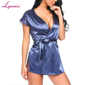 Lynmiss Chinese girl femme sexy bedroom wear night dress mature gowns