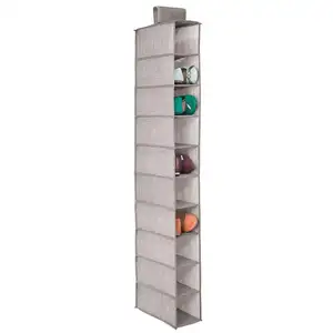 Fabric Home Storage 10 regal Hanging Closet Organizer Holds Shoes, Handbags,Accessories