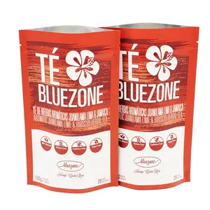 Sachets de thé vides en aluminium avec impression personnalisée, sachets en aluminium, vente en gros, pièces