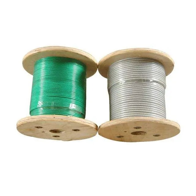 1meter SS304 2.0MM  PVC Nylon plastic coated stainless steel wire rope 