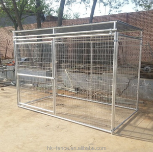 กรงสุนัขโลหะชุบสังกะสีขนาด5 'x 10' x 6 'กรงสุนัขโลหะขนาดใหญ่สำหรับใส่กลางแจ้งสัตว์ปีกในจีน
