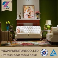 Juego de sofá de tela de madera de calidad Chester, diseño Modular blanco para el hogar, sala de estar, apartamento o Hotel, sofá de estilo chino
