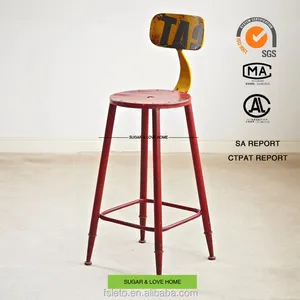 industrial loft high metal bar stool in stock