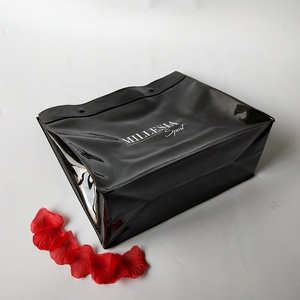 Đồ Lót Tùy Chỉnh Bao Bì Bóng Đen <span class=keywords><strong>Pvc</strong></span> Túi Nhựa Với Kim Loại <span class=keywords><strong>Snap</strong></span> Nút - Product Image 2