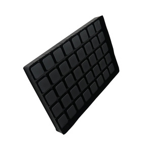 Custom Disposable <strong>Blister</strong> 40 Compartment Black <strong>Plastic</strong> 0.7mm PS Trays for Cookie Chocolate Box Luxury <strong>Packaging</strong>