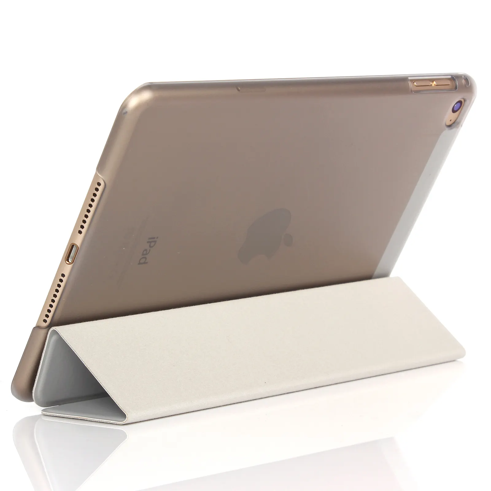 Pour iPad Mini 1 2 3 4 Smart Cover Case 7.9 pouces Flexible doux Transparent Ultra mince TPU Slim Fit triple Stand Folio