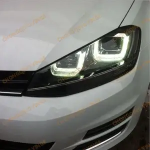 Modificato Angel Eyes Faro Stile U Per VOLKSWAGEN Golf 7-UP Anno