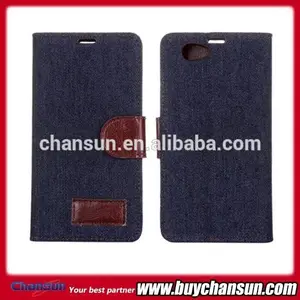 pantalones vaqueros fresco el patrón de la cartera de la pu funda de piel para <span class=keywords><strong>sony</strong></span> <span class=keywords><strong>xperia</strong></span> <span class=keywords><strong>mini</strong></span> z1 - Product Image 1