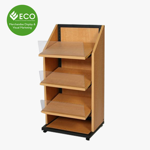 Nuovo Design A Cinque Strati Supermercato Mensola di Legno Pane Cremagliera di Esposizione
