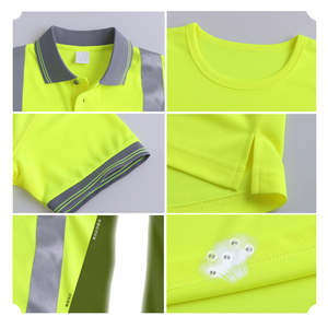 เสื้อกั๊กเซฟตี้ถักจากผ้าฝ้าย100% Hclite เสื้อยืดสะท้อนแสงสำหรับเจ้าหน้าที่รักษาความปลอดภัยพร้อมโลโก้ที่ปรับแต่งได้ - Product Image 2