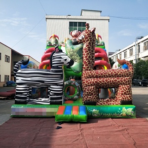Salida de fábrica Animal Park tema barreras inflables las tobogán <span class=keywords><strong>Castillo</strong></span> para venta - Product Image 2
