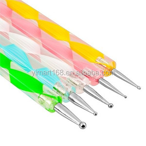 Yimart 5Pcs 2 Maneiras <span class=keywords><strong>Marbleizing</strong></span> Nail Art <span class=keywords><strong>Pen</strong></span> <span class=keywords><strong>Dotting</strong></span> Prego Brush <span class=keywords><strong>Pen</strong></span> - Product Image 4