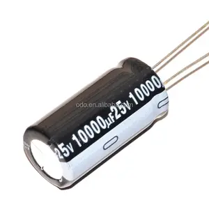 ODOELEC Hohe-qualität elektrolytkondensator 25 V/10000 UF volumen 18*35 aluminium-elektrolyt capacitorHigh Spannung