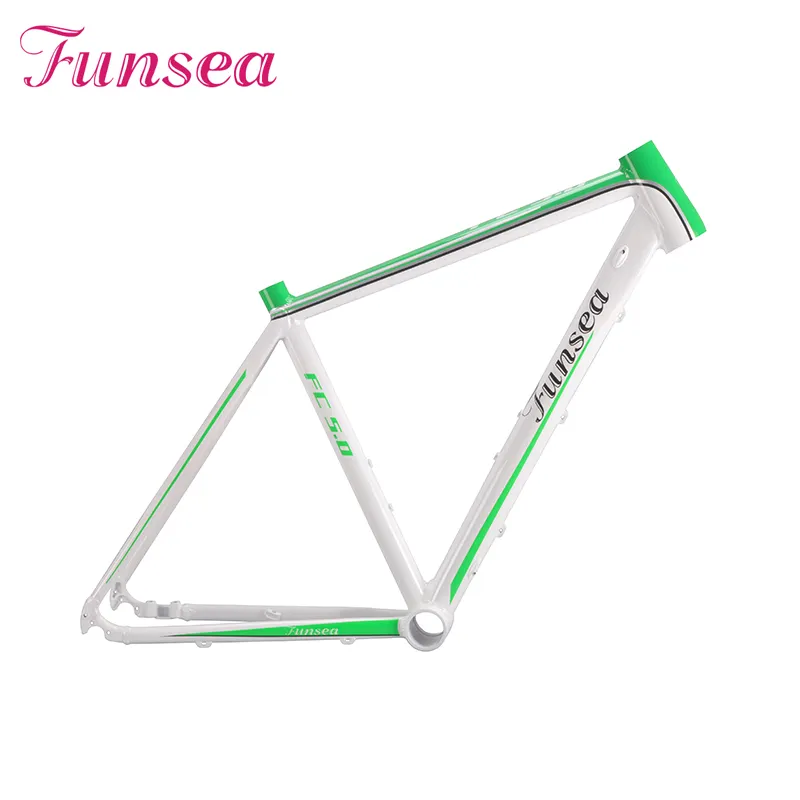 Funsea Cinese fornitura produttore OEM ODM 700c "* 19" telaio della bicicletta della strada della lega di 6061 # ciclo telaio da strada bici