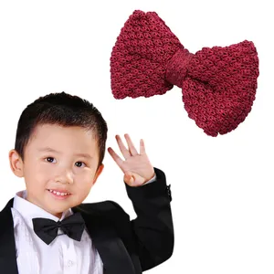 Nœud papillon tricoté de couleur unie pour enfants, pour enfants, offre spéciale, à bas prix,