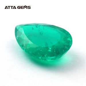 Attagems <span class=keywords><strong>Esmeralda</strong></span> hidrotérmica sintética colombiana, <span class=keywords><strong>piedra</strong></span> verde, forma de pera - Product Image 2