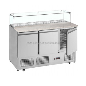 Réfrigérateur de présentation pour bar à salades / Table de préparation de pizzas - Product Image 1