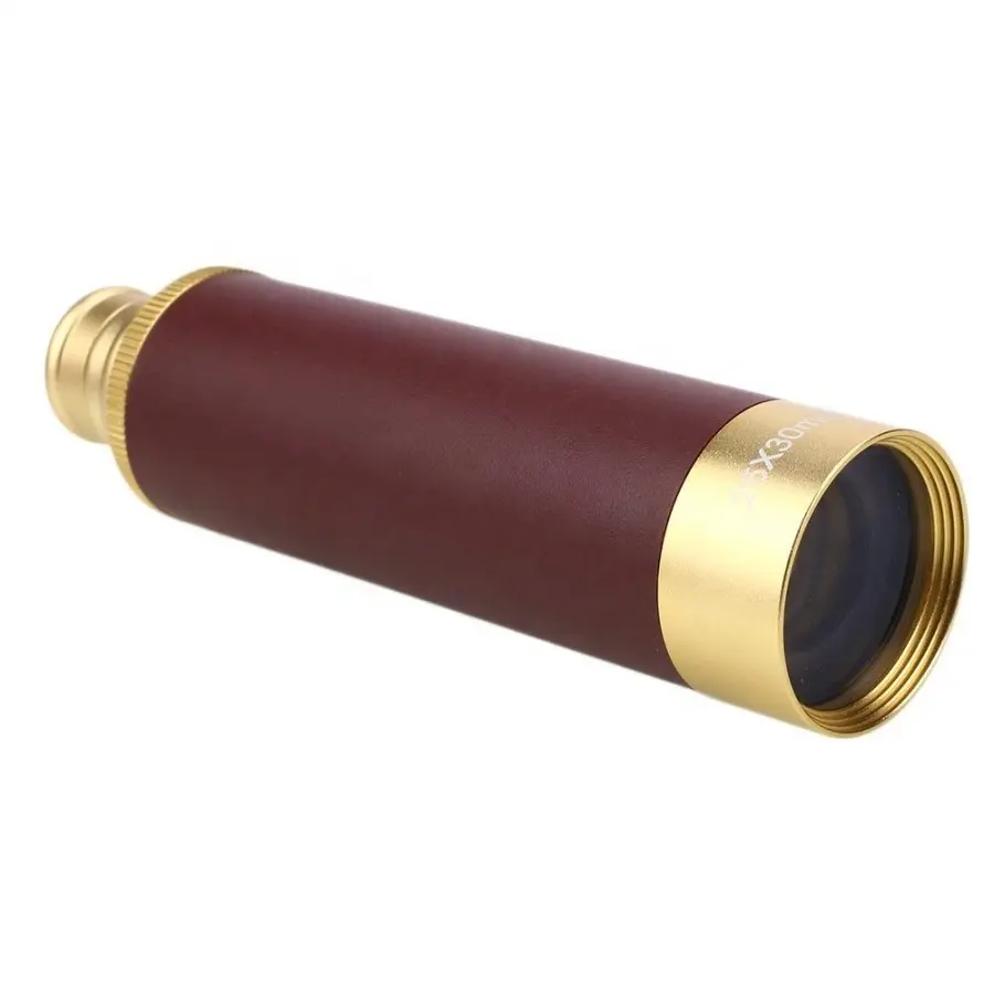 Outdoor Waterproof 25x30 long-range Copper metal monocular collapsible pirate monocular telescope for kids Birdwatching, Camping