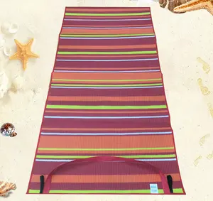 Tapis de plage en pp tissé, avec logo personnalisé, économique