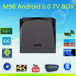 Dragonworth Android 6.0 M96 Amlogic 905X tv box 2 GB 8 GB Quad-core Guimauve kodi smart Media Player m96 h96 pro