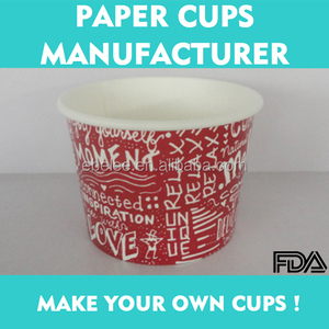 Nice customized design disposable ice cream paper cup with dome lid - Product Image 6