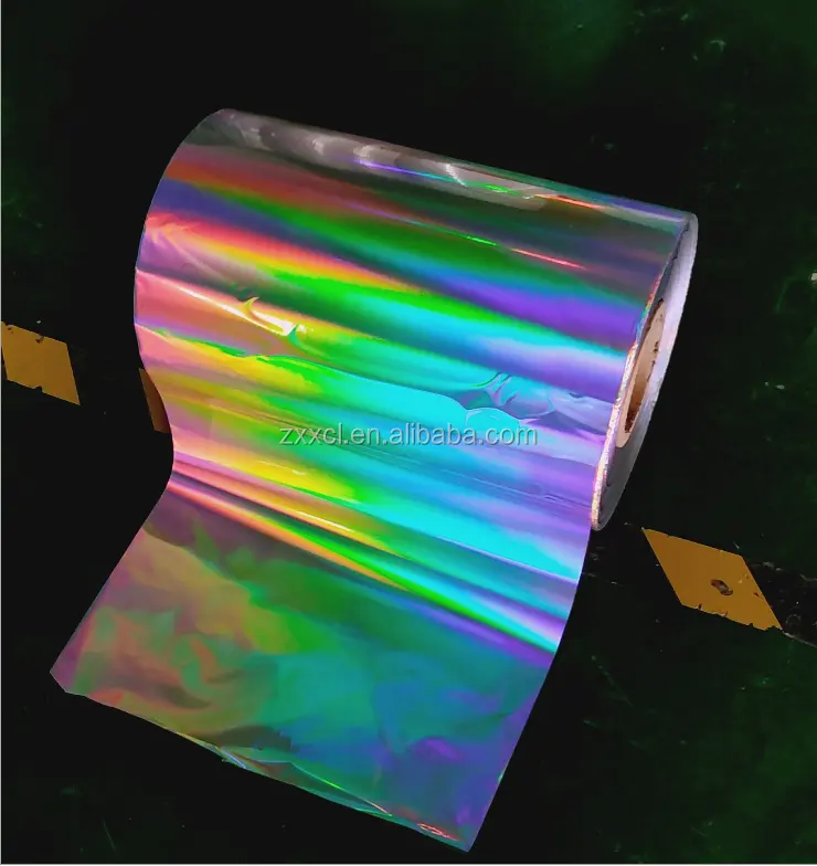 15 Micron Seamless Rainbow PET Holographic Lamination Film For Wet Lamination Process