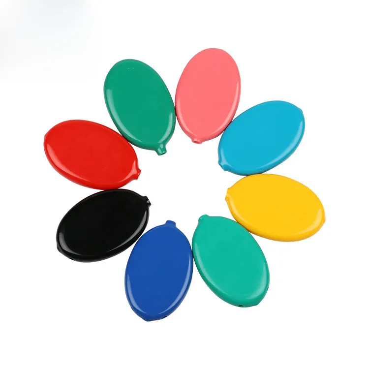 Factory Supply Customized Colored Custom Shape PVC Coin Purse With Logo And Key Ring