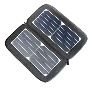 12W 5V شاحن شمسي قابل للطي 12 واط سنباور الواح البطاريات الشمسية حقيبة شحن أجهزة USB إخراج USB مزدوج استخدام في الهواء الطلق