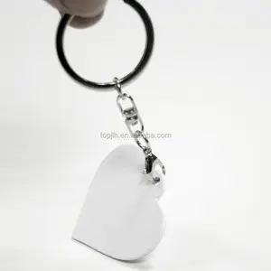 Fashion design custom logo key chain holder sublimation keychain