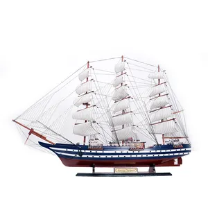 China Factory Length 100 CM Antique Cruise Wooden Ship Model Boat Model For Decoration And Souvenir Gifts