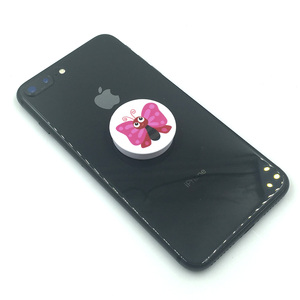 Custom Logo <strong>Round</strong> Collapsible Grip Expanding <strong>Cell</strong> <strong>Phone</strong> Socket <strong>Holder</strong>