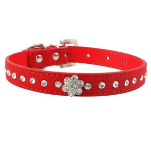 Beirui personalizable dibujos animados cachorro perro Collar Rhinestone PU cuero cristal diamante sólido patrón personalizar mascota Collar - Product Image 3
