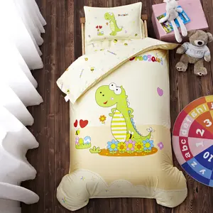 Benutzer definierte China Krippe Cartoon Dinosaurier Kinder bett Baby Bettwäsche Set 3 Stück