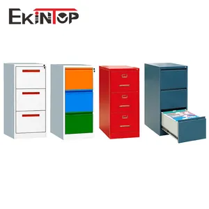 Ekintop modern sheet bank godrej roneo flat cambodia used china metal 3 layers file storage steel cabinet