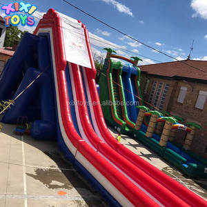 XIXI TOYS Tobogán inflable para salpicaduras de agua personalizado/Tobogán acuático inflable azul de verano - Product Image 5