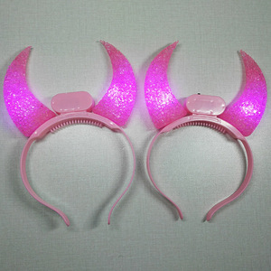 Xmas mới lạ led nhấp nháy ma quỷ sừng tóc ban nhạc ánh sáng lên sừng quỷ - Product Image 5