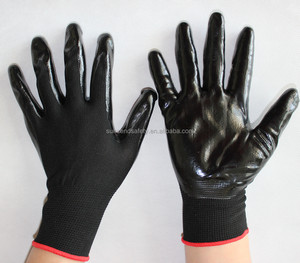 Suncend fábrica de nitrilo recubierto de poliéster personalizado forro guardaespaldas guantes de nitrilo