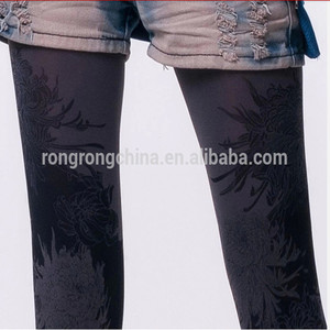 Crisantemo flor de lujo atractivo de las mujeres brillante panti medias - Product Image 4
