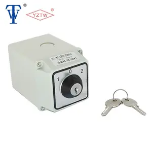 YZTW LW26-25 1-0-2 CE Certificate Key Rotary Switch With Protective Box