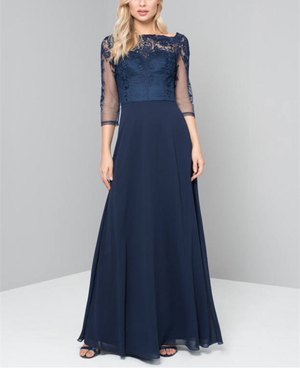 vestidos de noche en color azul