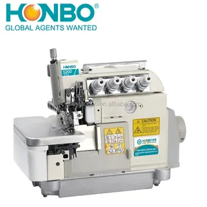 HB-5200T-05H5-55 Promotion Vente Chaude 2 aiguilles 5 fils plat lit industrielle surjeteuse machine à coudre