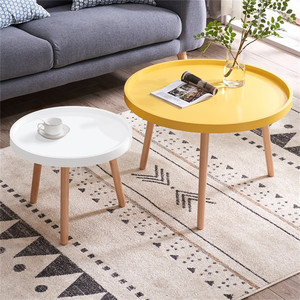 Nordic <strong>Small</strong> Round <strong>Table</strong> Mini Coffee <strong>Table</strong> Modern Minimalist Sofa Side <strong>Corner</strong> Several Balcony Bedside White <strong>Table</strong> - Product Image 3