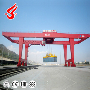 Grue portique électrique YUFEI <span class=keywords><strong>RMG</strong></span> 30T 40T 60T avec PLC, grue portique pour conteneurs, hauteur de levage personnalisable - Product Image 1